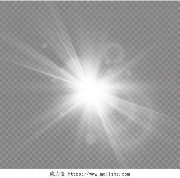 光晕太阳光白色光效白色光晕光圈光效素材